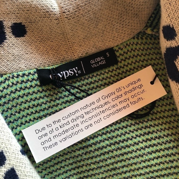 Anthropologie Gypsy05 Aruna Intarsia Drape Knit Fringe Cardigan - Picture 5 of 9